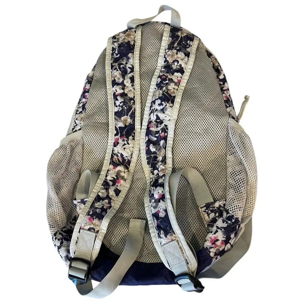 Eddie Bauer Stowaway Convertible Light Backpack Daypack Floral Design
